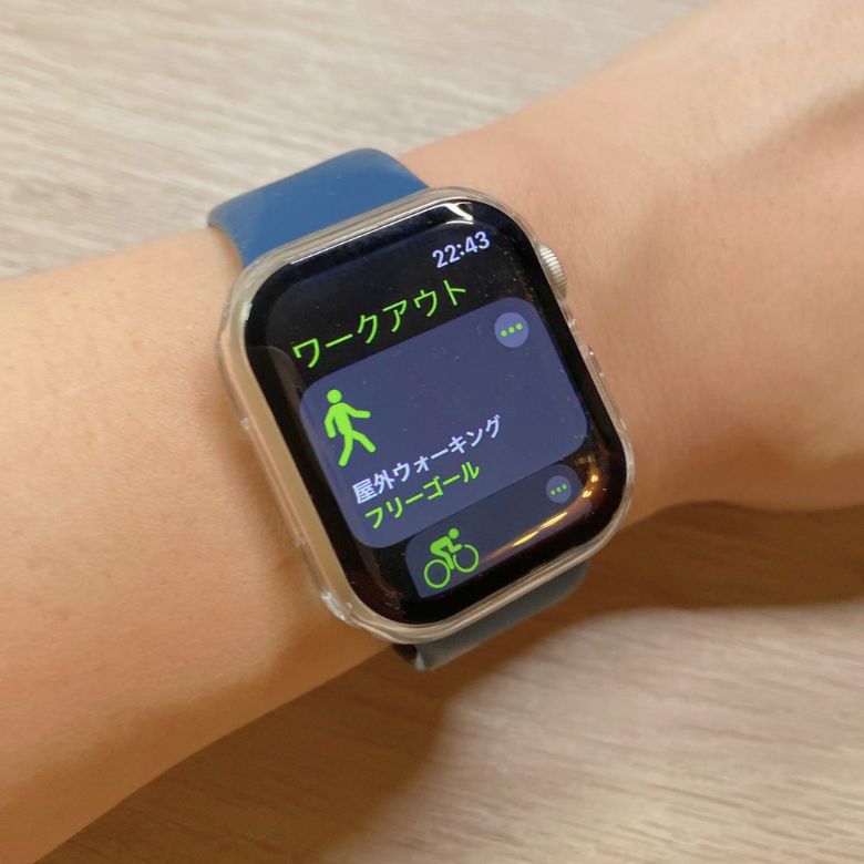 ワークアウトアプリを開いたApple Watch