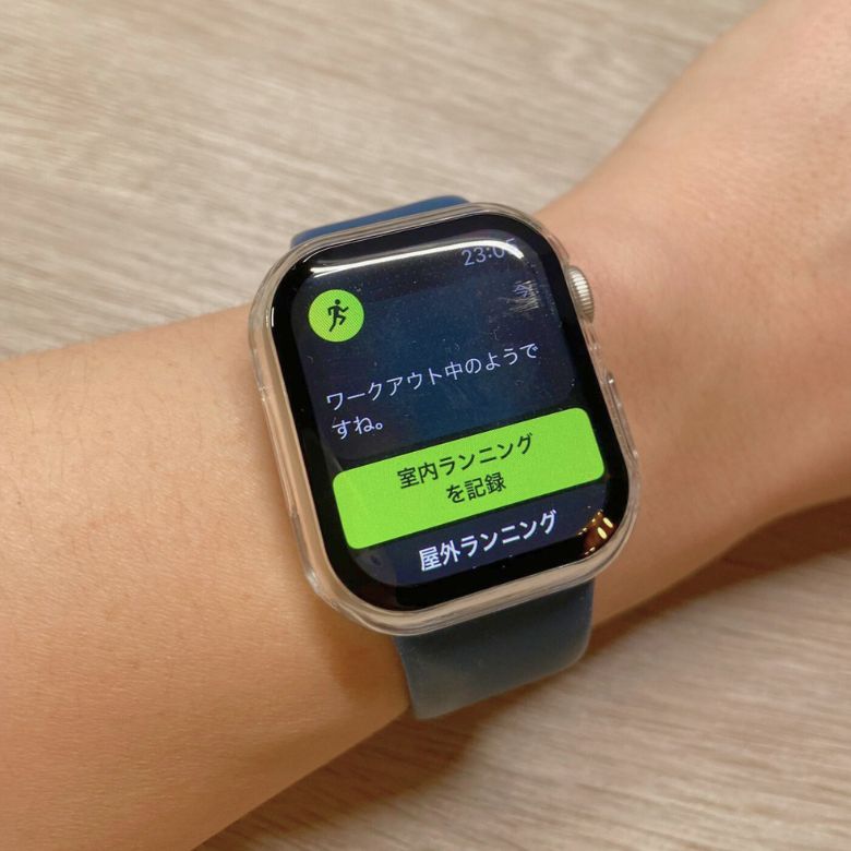 ワークアウトを起動したApple Watch